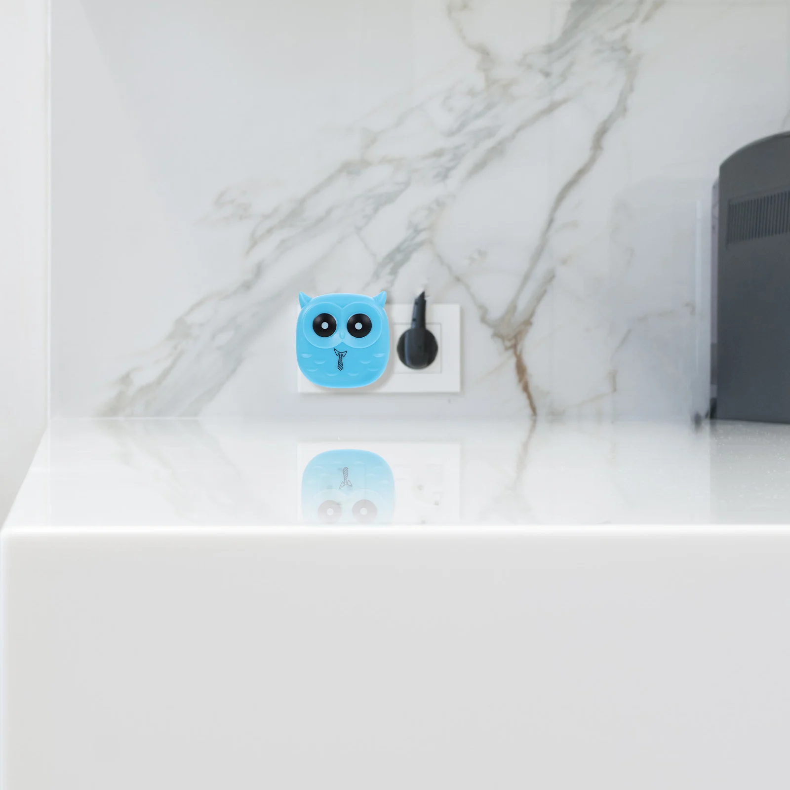 

Night Light Owl LED Light Color Night Lamp Nursery Lamp Bedroom Light Home Decoration Baby Bedside for Child Plug (Blue)