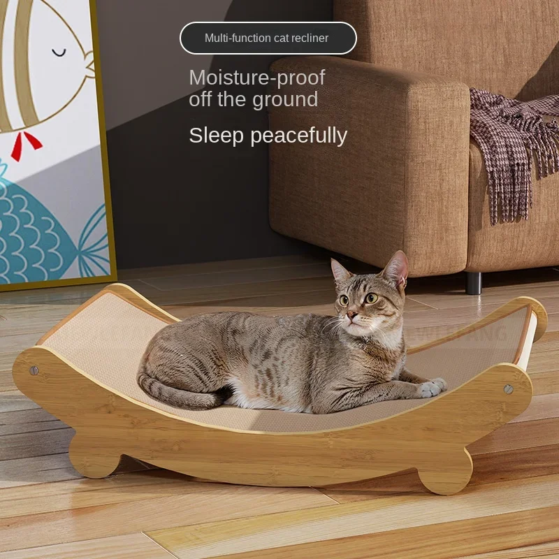 Cat Lounge Chair Extra Large Pet Cat Nest Sisal Bed That Does Not Shed Crumbs Four-season Cat Scratching Board Cat Nest Pet Sofa