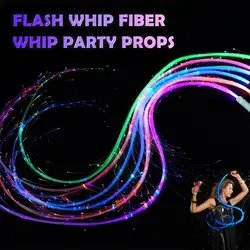 LED Fiber Optic Whip 360° Swivel Super Bright Light Up Rave Toy Pixel Flow Lace Dance Festival Night Atmosphere Props For Party