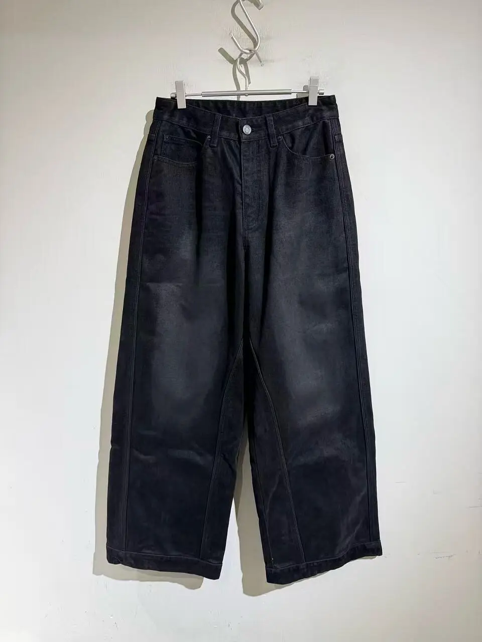 26 years of autumn and winter simple retro denim flocking process corduroy jeans