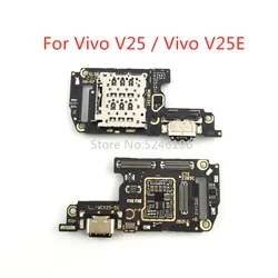 1pcs USB Charging Port Charger Flex Cable For Vivo V25 Vivo V25E Base Connector Microphone Replace Part.