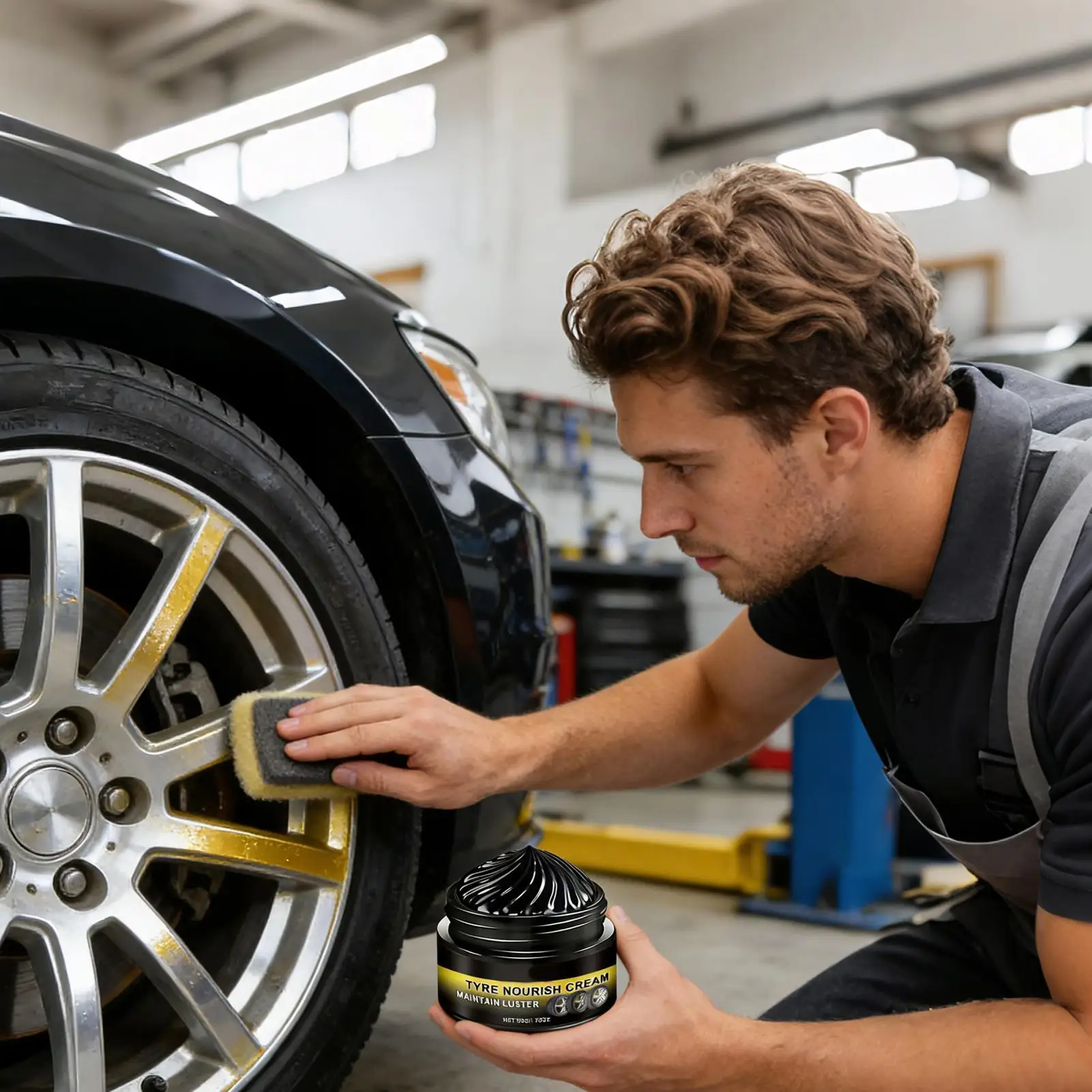 50g Wax Long-Lasting Shine Anti-Dust Protection Tire Renewal Prevents Aging Cracking Car Wheel Polish Restorer Car Cleaner Cream