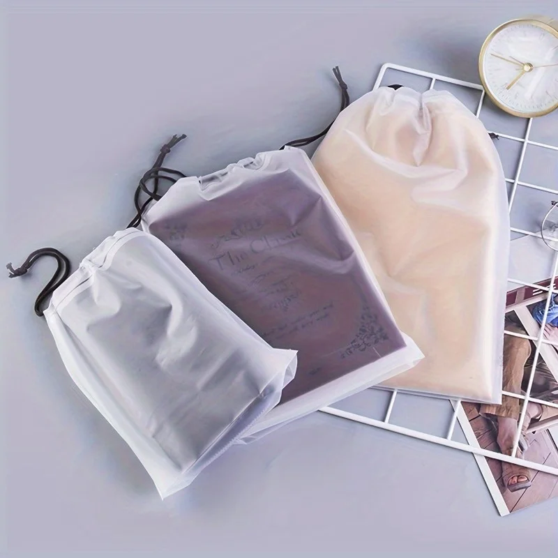 5 Pcs Travel Shoes Storage Pouches, Lightweight Drawstring Bags, Dustproof Foldable Bags