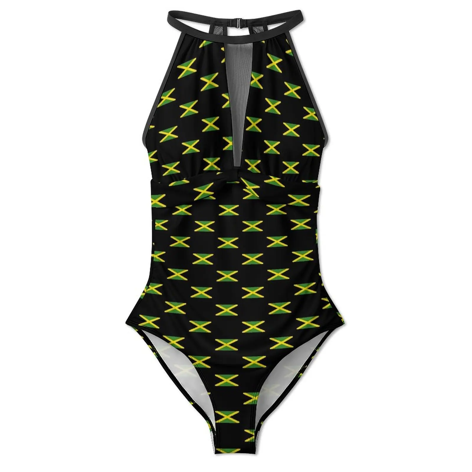 Jamaican Flag Swimsuit Jamaica Fashion Swimwear One-Piece Fitness Design Bodysuit Bathing Suit Women Push Up Sexy Beach Wear