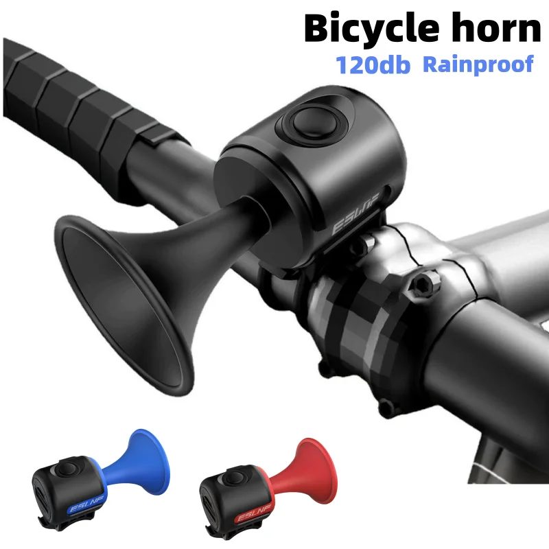 ESLNF Warning Bicycle 120dB for Waterproof Loud Sound Suitable Horn Electronic Cycling Bike Horn