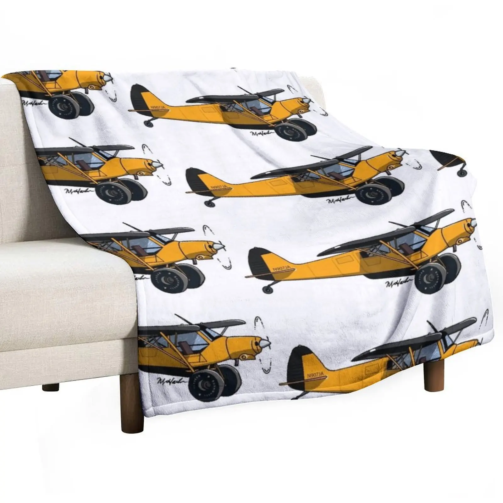 Yellow Experimental Super Cub Throw Blanket Decoratives Heavy for babies Nap Fashion Sofas Blankets