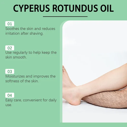 Imagen 2 del producto Aceite de Cyperus Rotundus de 60ml, aceite para el cuidado de la depilación suave, reductor del crecimiento del cabello corporal, aceite de ciprés Natural nutritivo hidratante, nuevo