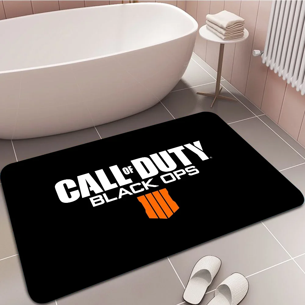 Logo Call Of Duty Black Ops Floor Mat Graphic Printed Flannel Doormats For Bathroom Kitchen Entrance Carpet Home Decor