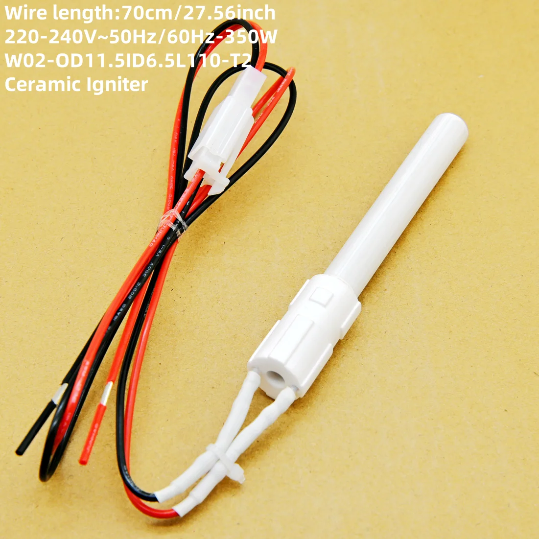 

220V350W Ceramic Igniter,pellet barbecue stove heating furnace Ignition rod, internal and external insulation, safe and env