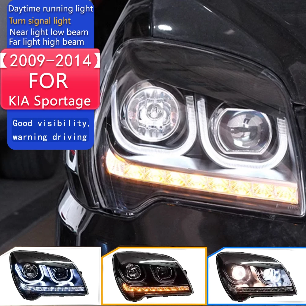 

Car Styling for KIA Sportage HeadLights 2009-2014 LED Tail Lamp 12V H7 LED DRL Brake Dynamic Signal Reverse auto Accessories
