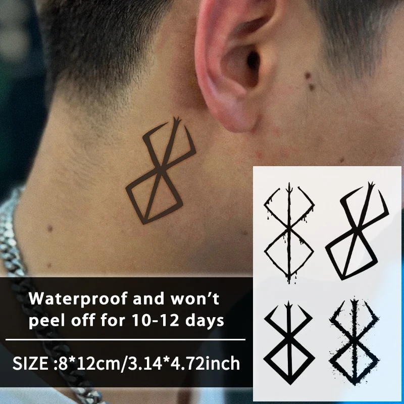 1Pc Geometric  Waterproof Temporary Tattoo Stickers, Long-lasting Waterproof for One to Two Weeks, For Arm, Leg.