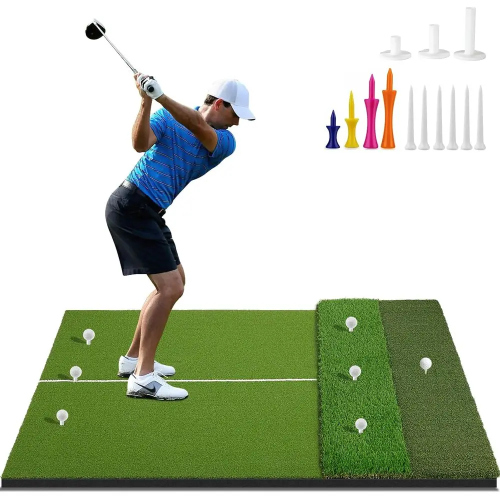 

Очень большой коврик для отработки ударов в гольфе Tri-Tur Premium размером 6x4 фута с густым покрытием, нескользящей основой, подходит для тренировок в помещении и на улице