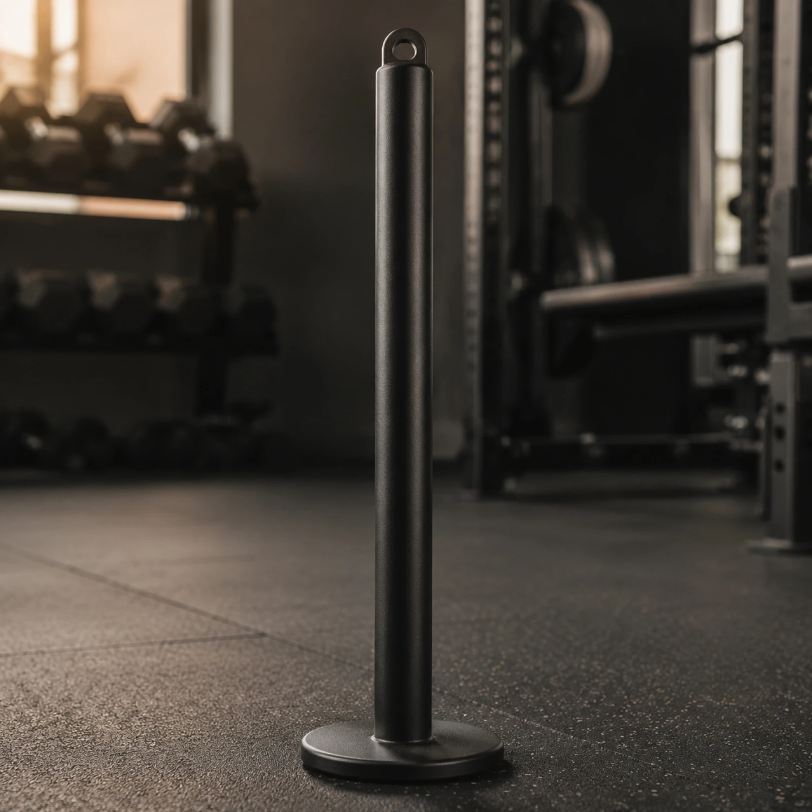 Iron Weight Plate Storage Rod Heavy-Duty Vertical Weight Plate Rack with Base Gym Equipment Compact Easy Assembly