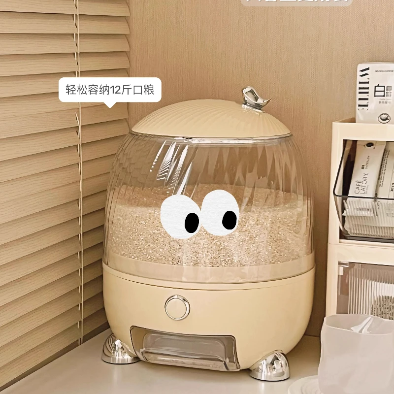 

Rice bucket Household insect-proof and moisture-proof noodle bucket Food grade rice storage Press type whole grains