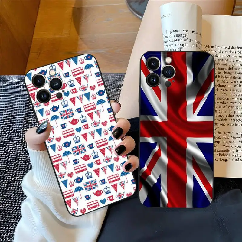 Union Jack British England UK Flag Phone Case For IPhone 14Pro 13 12 11 Pro Xs Max Mini X 8 7 6 6s Xr Plus SE2020 Soft Cover