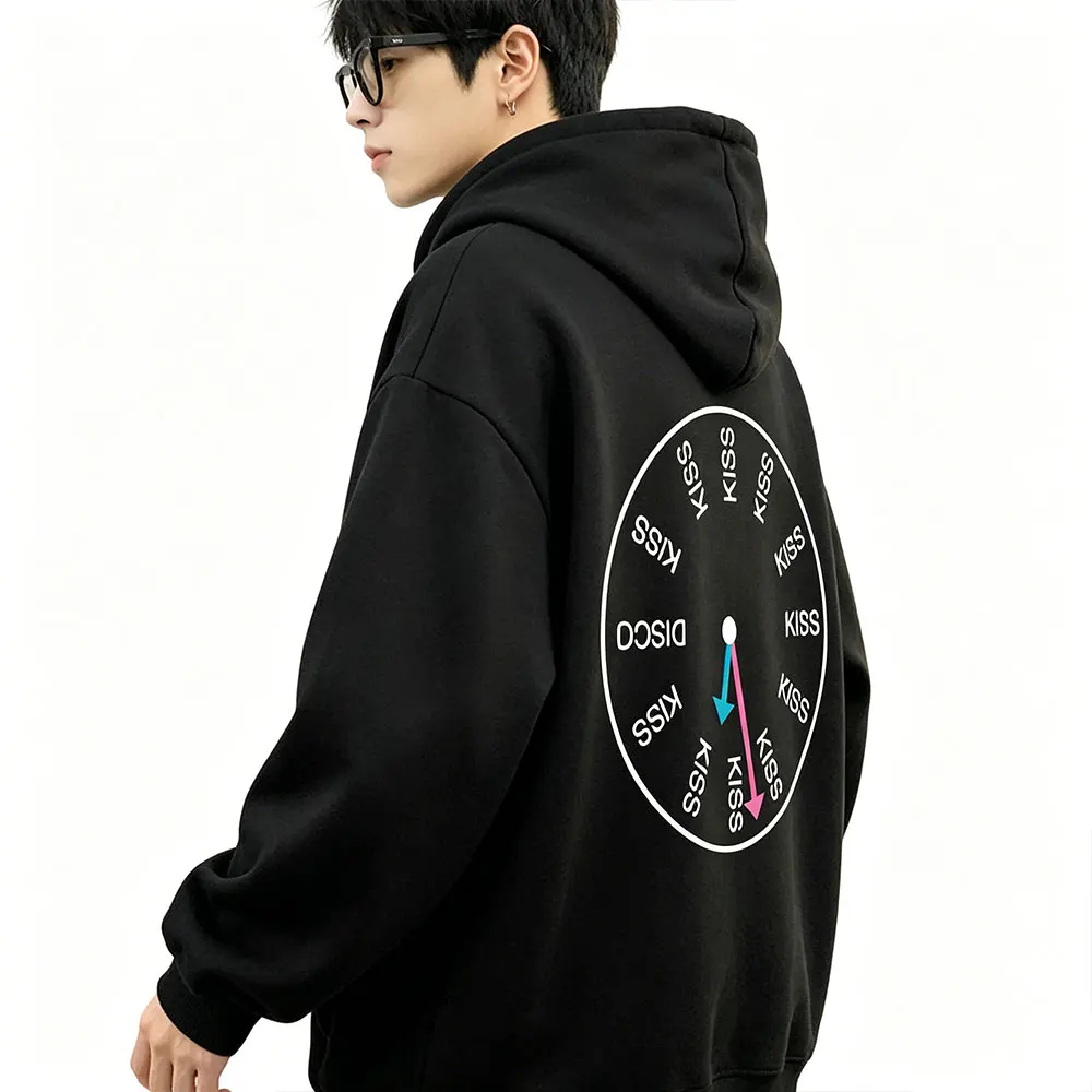 Kiss All The Time Disco Occasionally Hoodie Men Women Fashion Casual Hooded Sweatshirt Unisex Vintage Oversized Pullover Hoodies