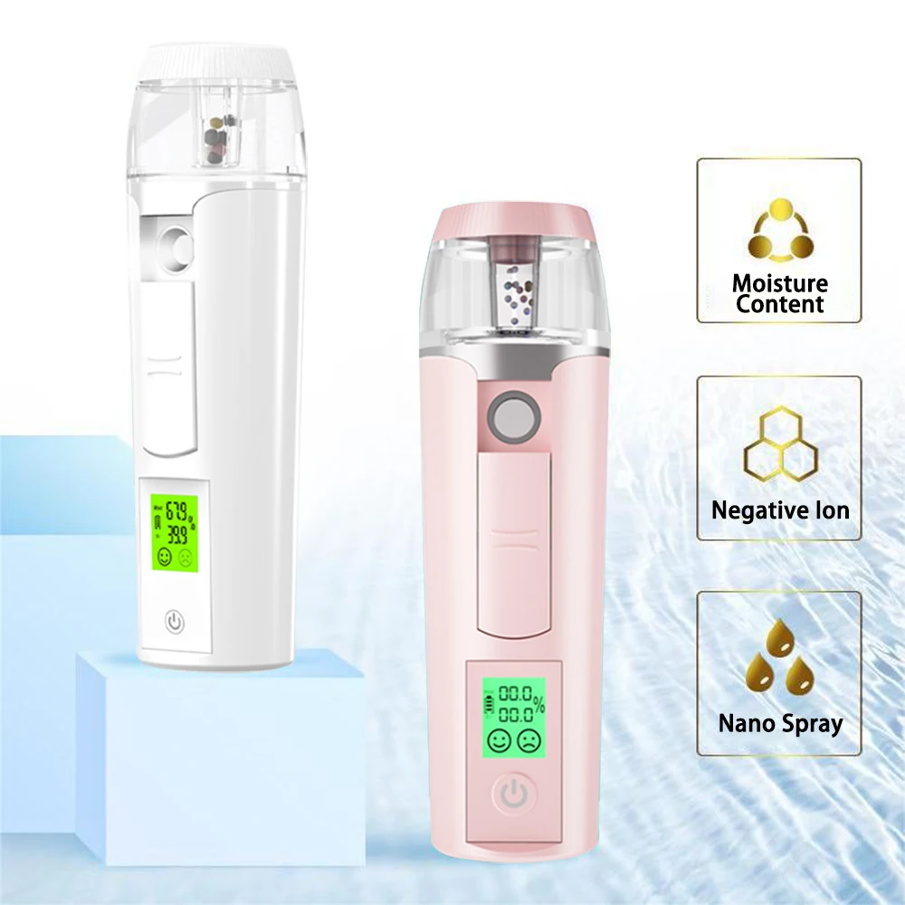 Portable Rechargeable Atomized Spray Water Replenisher Mini Face Steamer Facial Moisturizing Beauty Instrument Cold Sprayer