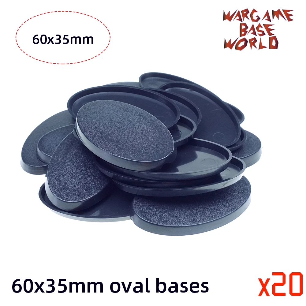 Wargame Base World - 60x35 Oval Bases For Wargaming