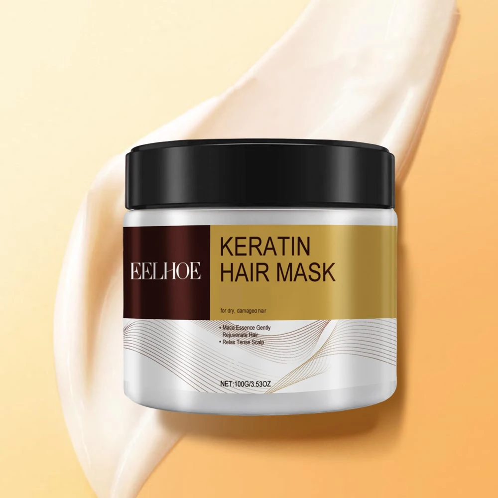 Mascarilla capilar de colágeno, hidrata profundamente, reparación del cabello seco, rizado, dañado, mágico, suaviza, alisa, acondicionador de