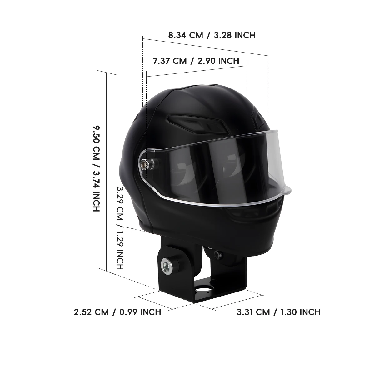 1 قطعة دراجة نارية LED الأضواء عدسة مزدوجة أبيض أصفر تسليط الضوء على كامل الوجه خوذة شكل LED لمبة أضواء الضباب مصباح إشارة العالمي