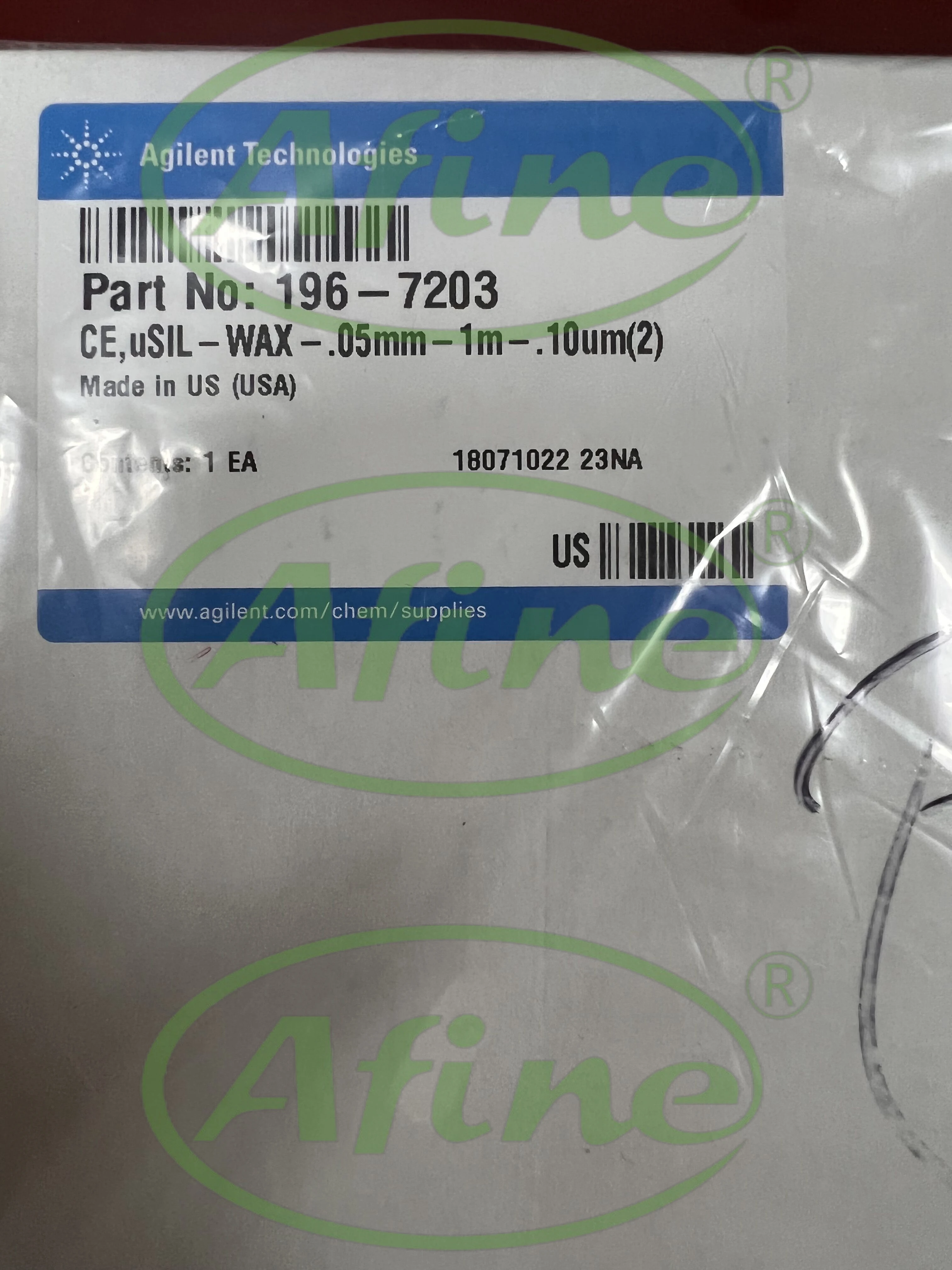 AFINE Agilent 196-7203 CE Capillary µSIL-WAX 50µm/75cm with Window 2/pk