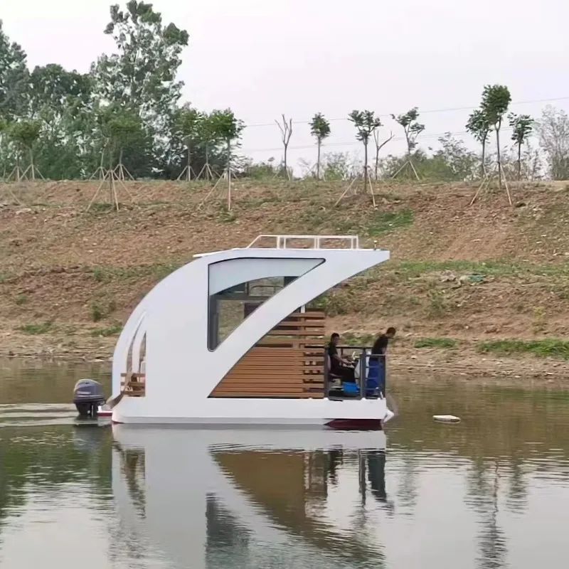 Customized China Factory Directly Supply 6m 21ft Aluminum All Welded Leisure Multipurpose Houseboat with CE Certification