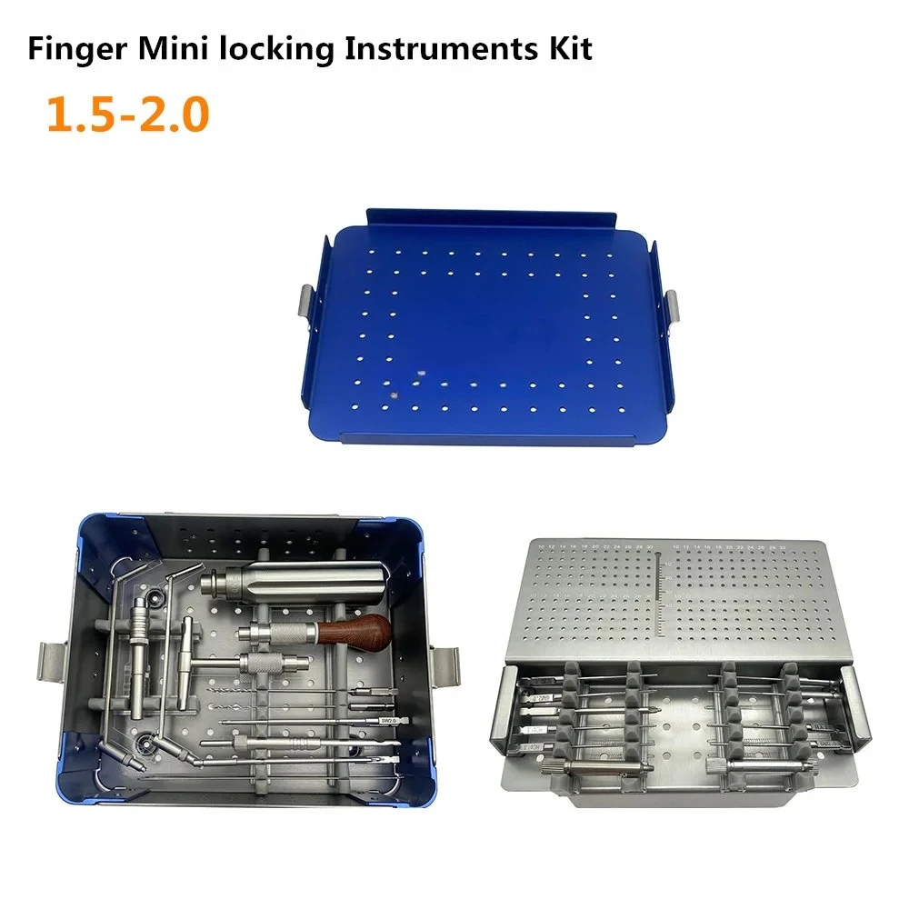 Palma Bone Locking Plate Instrument Kit Orthopedic Surgical Instrument Micro 1.5mm 2.0mm for Veterinary Bone Implant Surgery