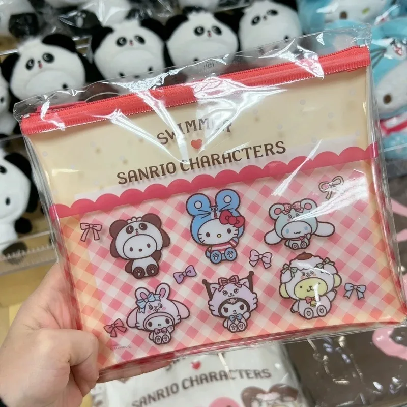 

Кошелек для монет Hello Kitty с рисунком Sanrio, прозрачный косметичка из ПВХ, губная помада, ключ для хранения денег, маленькая сумка для девочек, сумки для карт, клатч