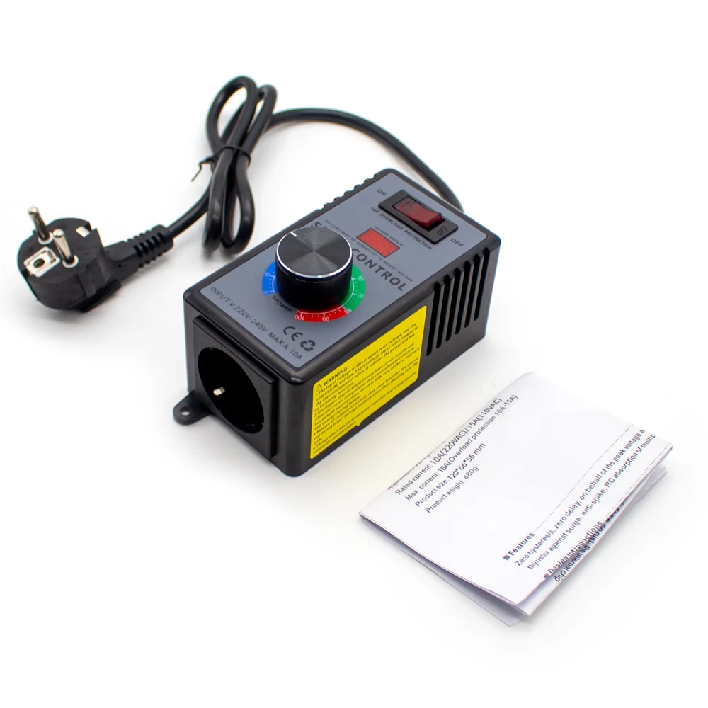 Electronic Voltage Regulator Speed Controller Stepless Speed Control Switch Peak Power 4000W With Overload Protection