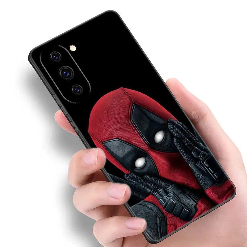 Super Hero Deadpool Black Silicone Phone Case For Huawei Nova 11 12 Ultra 9 10 SE Pro 11E 11i 12i Y70 + Y60 Y61 Y71 Y72 Y90 Y91 image 3