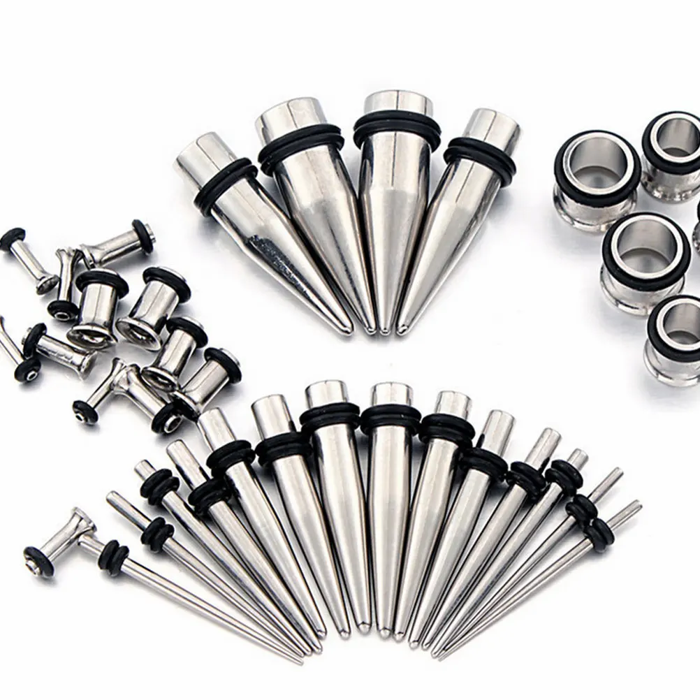 

36pcs Body Puncture Kit Jewelry Set Ear Gauges ers Body Puncture Kit Safe Non Irritant Fashionable Delicate