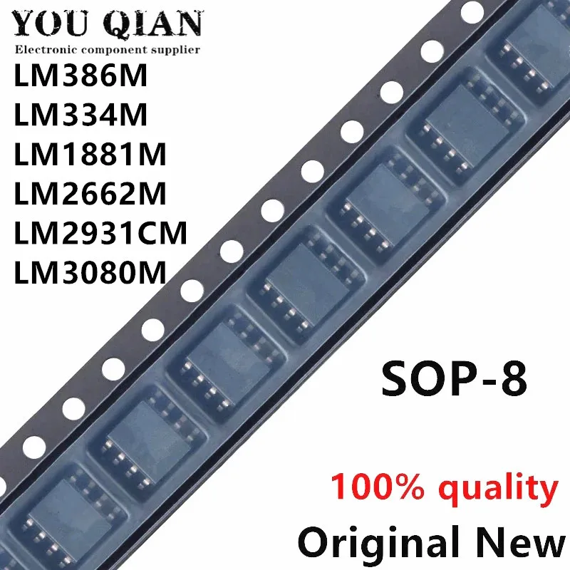 10PCS LM386M-1 LM386M SOP LM386 SOP-8 LM334MX LM334M LM334 LM1881MX LM1881M LM1881 LM2662M LM2931CM LM3080M