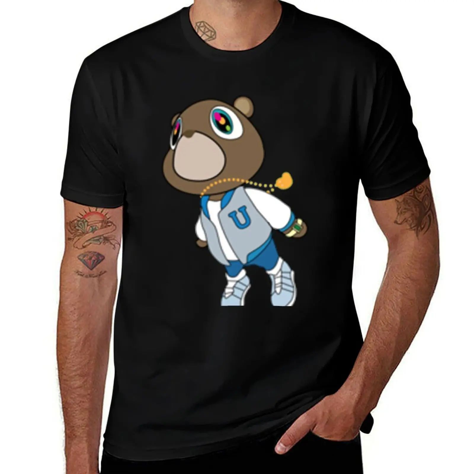 

Kanye West Graduation Bear T-Shirt plus size tops Short sleeve tee shirts graphic anime clothes t shirt men 100℅ cotton