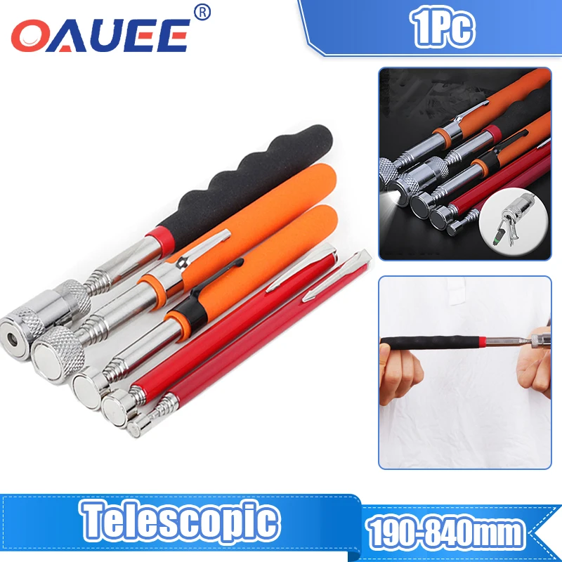 Telescopic Magnetic Pen Portable Mini Pen Retractable Pickup Pen Capacity for Nut Bolt Extendable Pickup Rod Stick Hand Tools