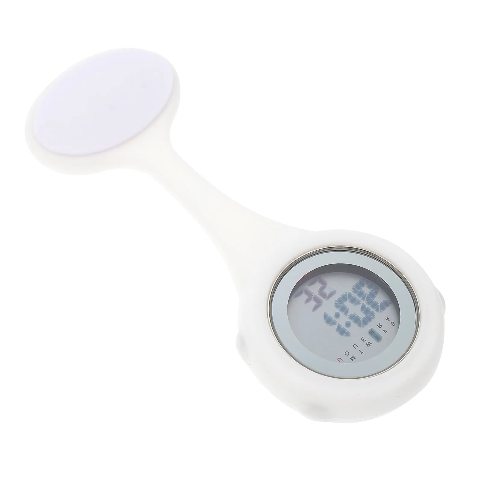 

Silicone Nurse Watch with Pin Design Hanging Pocket Watch for Staff Round Dial Detachable Flexible Nursing Time Date