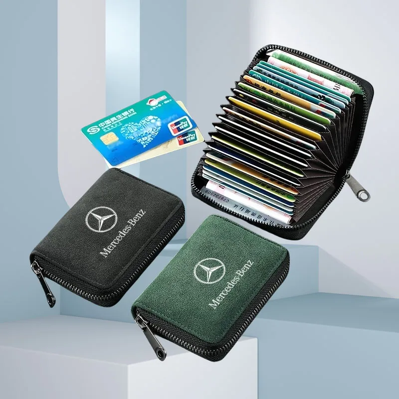 

Car Travel Wallets Leather Card Holder Wallet Card Bag Key Bag for Mercedes Benz AMG W220 W205 W211 W212 W201 W210 W108 W168