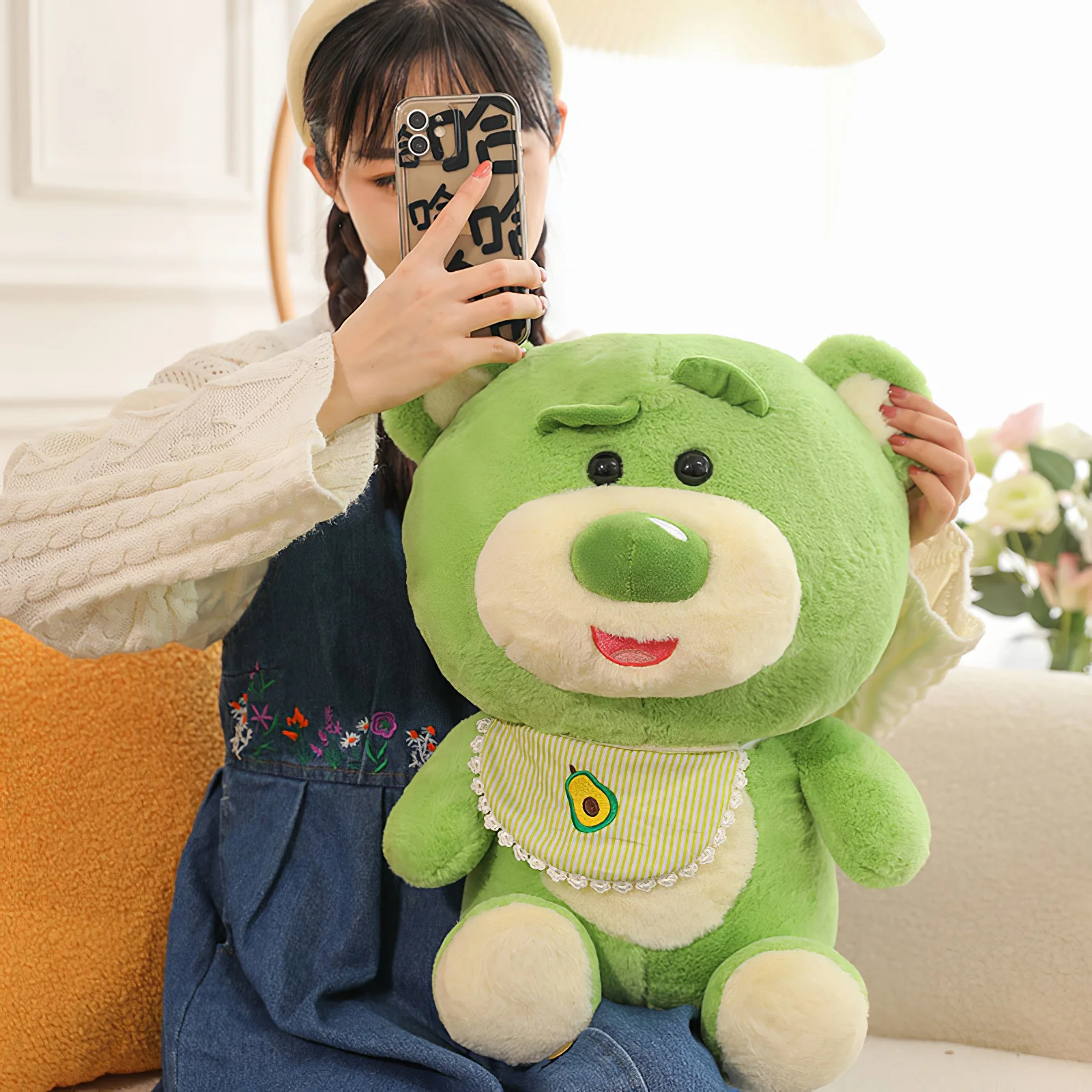 Cartoon Disney Toy Story Lotso Plush Toy Kawaii Lots-o'-Huggin' Bear Plushies Soft Stuffed Doll Cute Big Size Green Pillow Gift