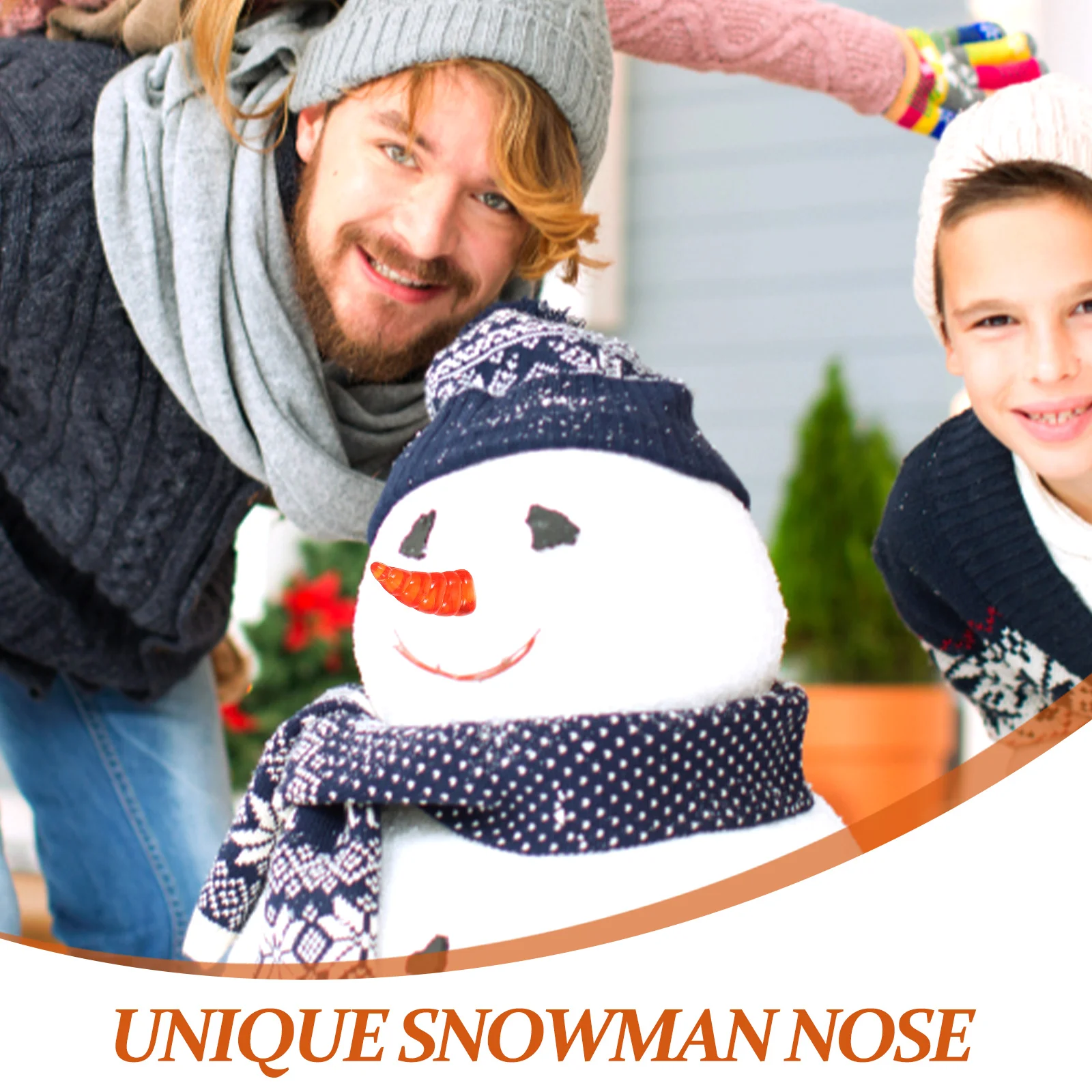 

200 Pcs Snowman Nose Accessory Xmas Making Supplies Festival DIY Pendant Prop for Decor Plastic Christmas Material