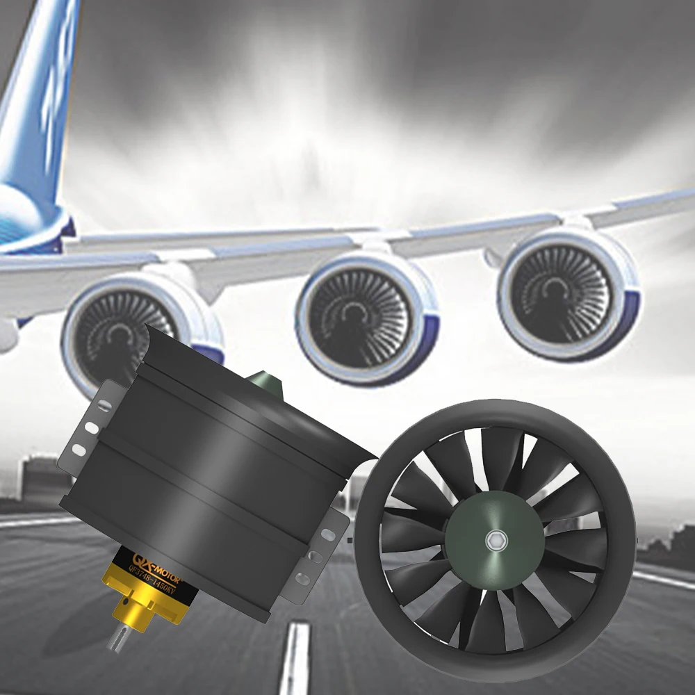 

QX-MOTOR 90 мм EDF Канальный вентилятор, обновленный комплект, 12 лопастей, 1200 кВ/1000 кВ/1450 кВ/1550 кВ QF3748/3758, двигатель 6S/12S ESC RC Jet Parts CW/CCW