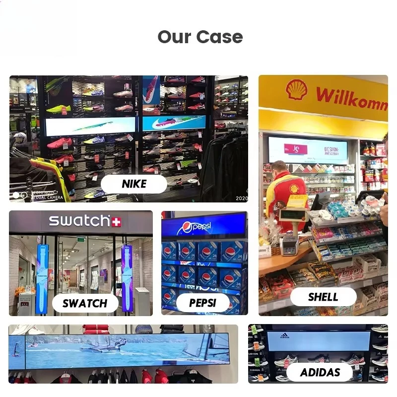 Bar Shelf Edge Stretched LCD Display Monitor Supermarket Shelf Digital Advertising Screen Ultra Wide Custom Publicidad Pantallas