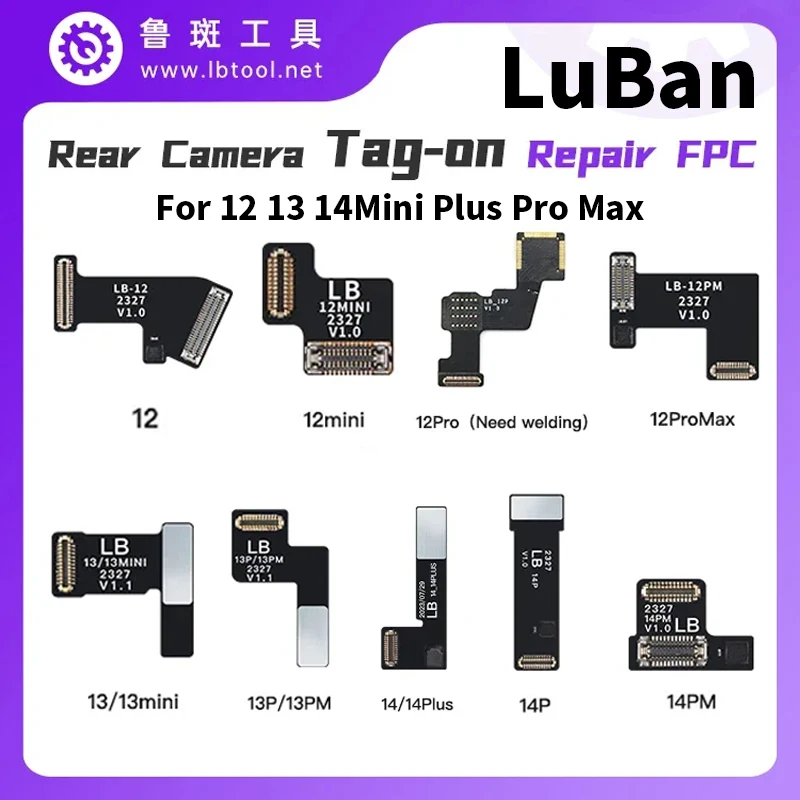 Luban Non-Removal Tag-On Camera Repair FPC Flex for IPhone 12 13 14 Plus Pro Max Mini Solve Pop-up Problem Camera Repair Cable