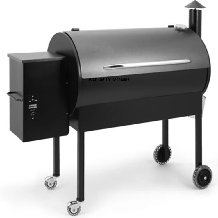 

Modern Wood Pellet Smoker BBQ Grill with Color Screen Wifi Controller Barbecue Master Steel Pellet Grill