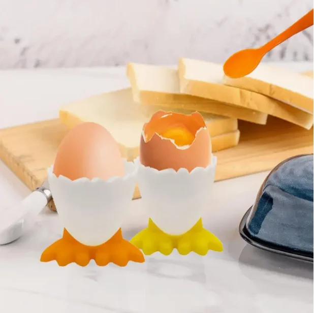 

4pcs Kitchen Tools Egg Cup Holder Hard Soft Boiled Eggs Holder Cups Breakfast Eggs Supplies Storage Rack Party Decoration