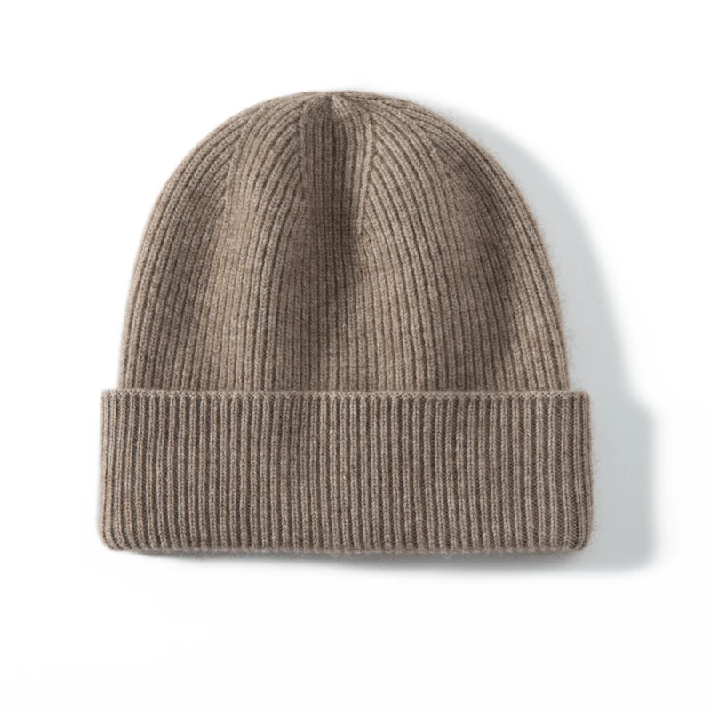 MERRILAMB Hochwertige Strickmütze aus 100 % Kaschmir für Damen und Herren, lässige Beanie-Mütze, Wintermütze, weich, warm, Kaschmir-Kappen, Unisex – Detail 5