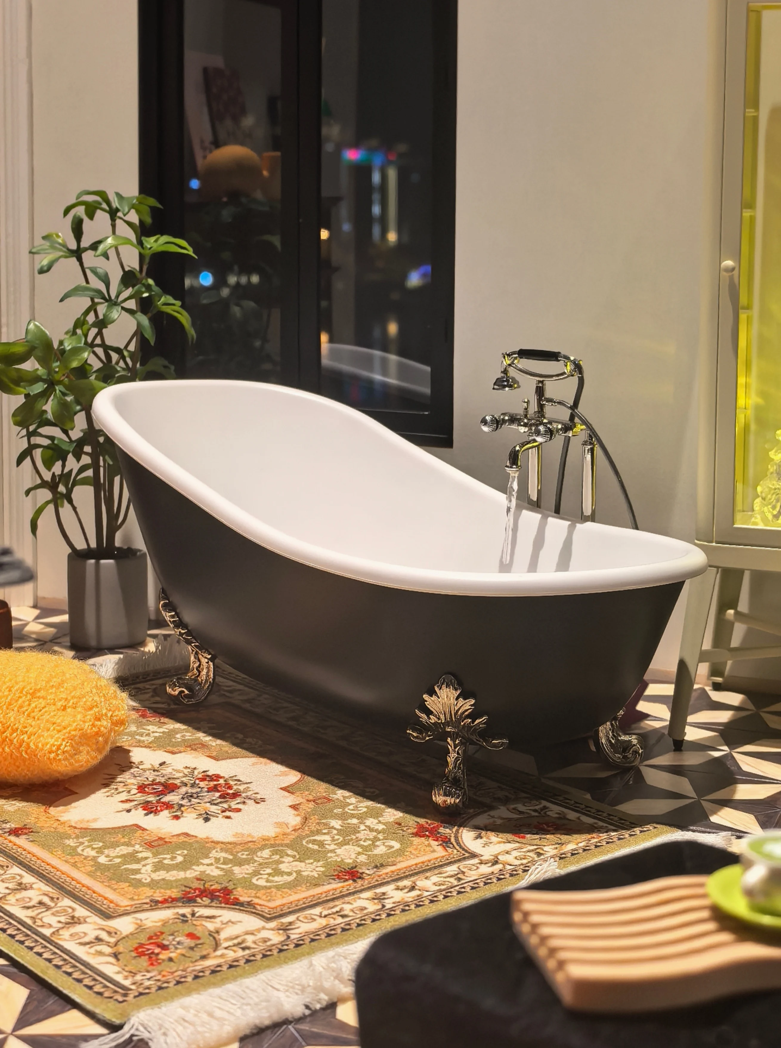 1/6 bjd ob11 miniatuur poppenhuismeubilair Mini-model verticale kraan voor badkamermeubilair