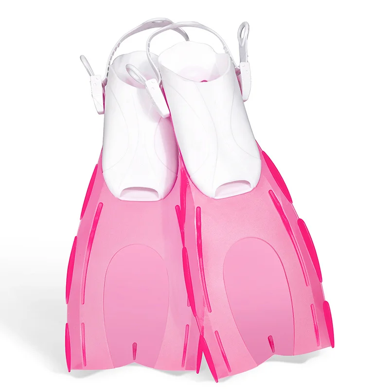 Palmes courtes de plongée libre, palmes de plongée, chaussures de grenouille de chasse de pêche palmées en PP TPR confortables, flexibles, légères, adaptées aux adultes