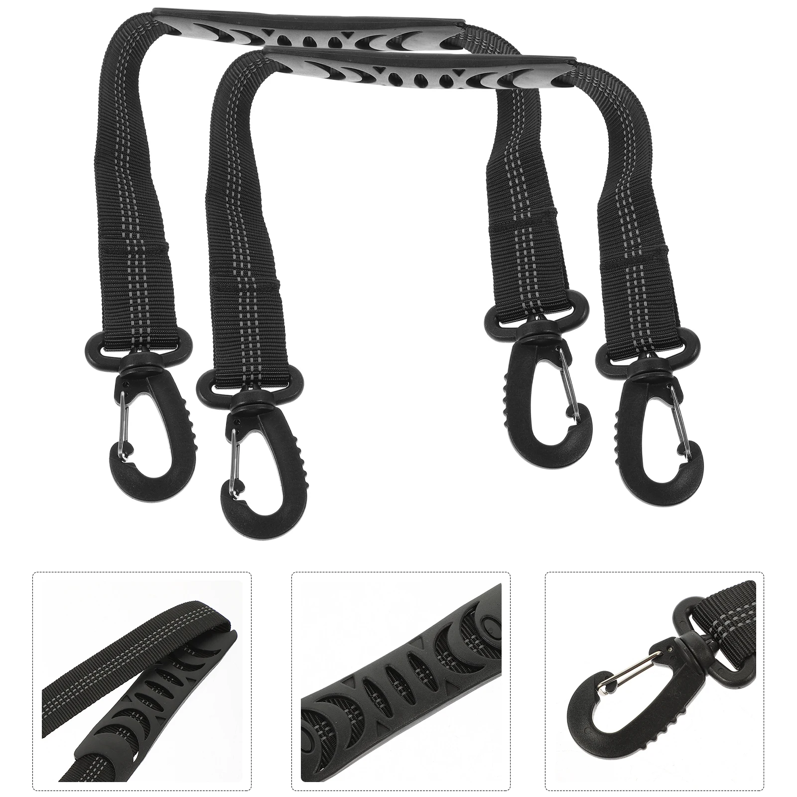 

Adjustable Ski Boot Carrying Strap Roller Skating Shoes Leash Portable Outdoor Skate Carrier Durable Nylon Webbing Black For