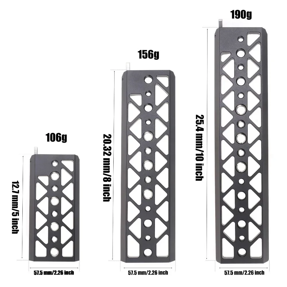 

5/8/10 Inch Dovetail Plate With 3/8 1/4 Screw Hole For Tilta Standard Lightweight Bottom Plate Camera Tripod Mounting Plat