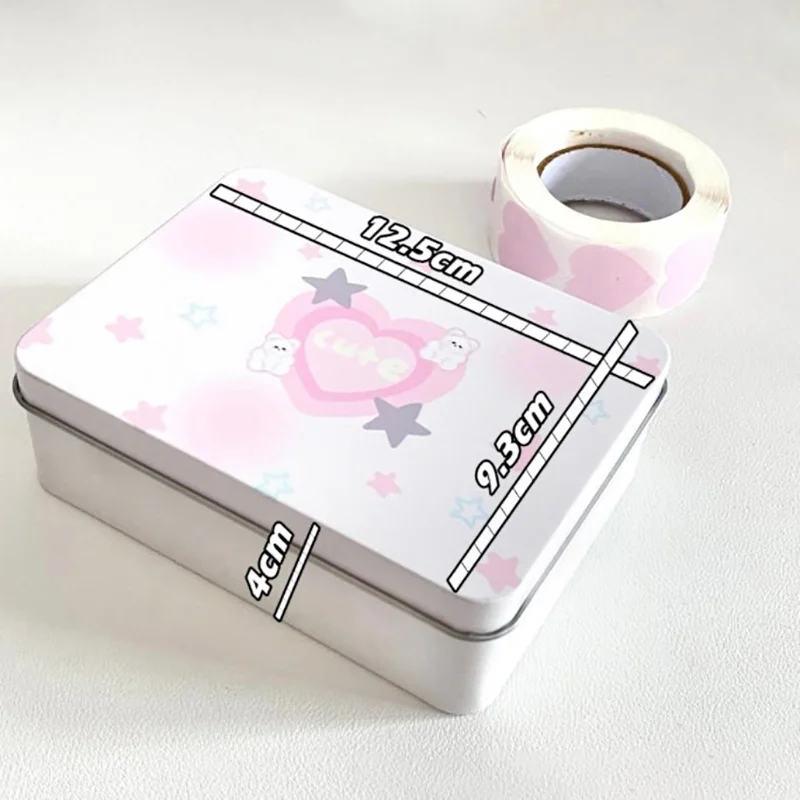 Cartoon Kpop Photocards Desktop Storage Star Storage Box Small Card Stickers Tapes Storage Box Stationery Office Supplies