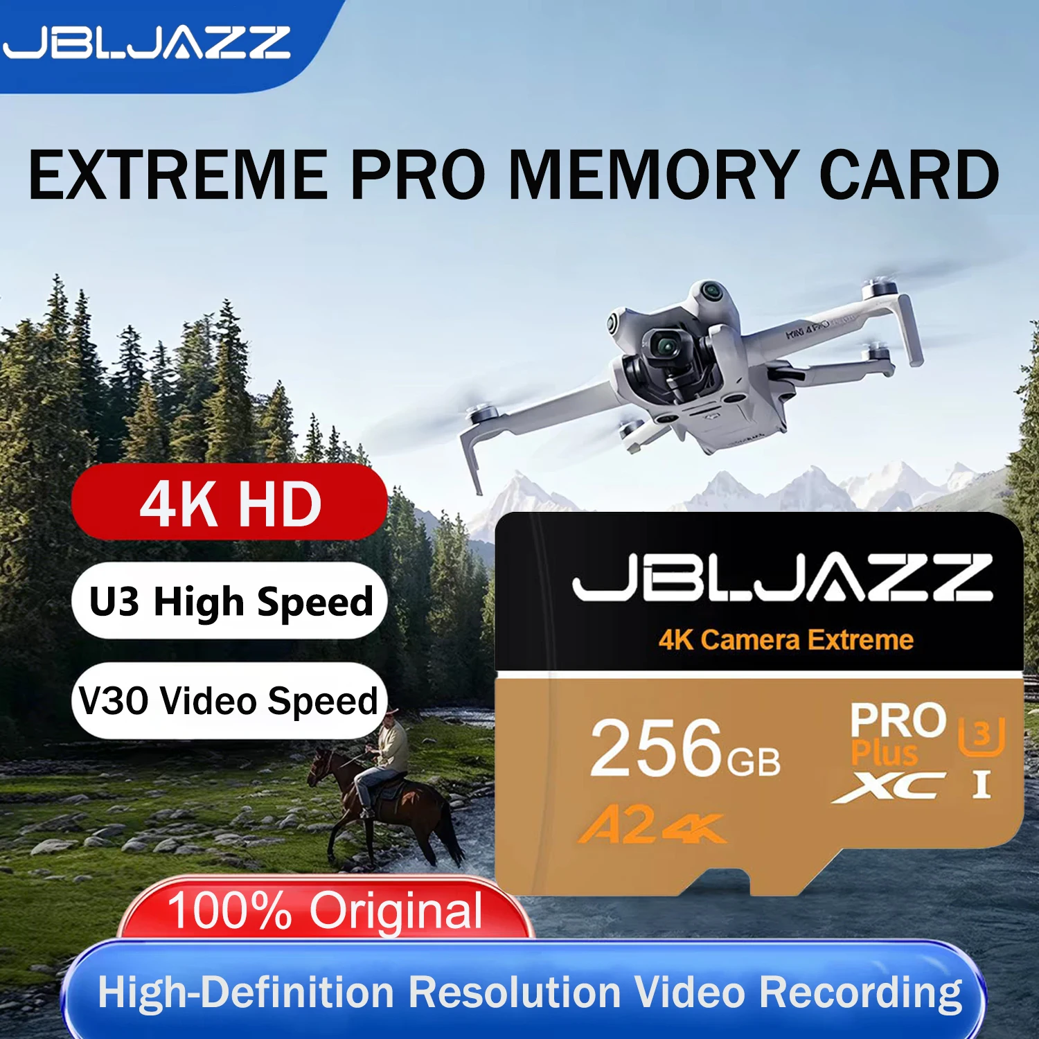Original Micro TF SD Card High Speed SD Memory Card 128GB Class 10 U3 V30 TF Flash Cards 512GB 256GB For Phones Cameras Drones